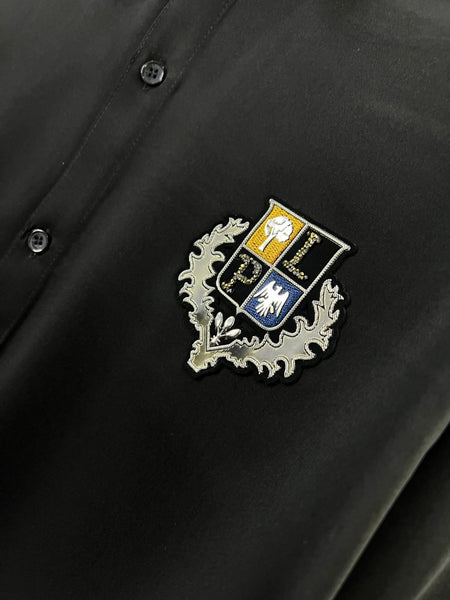 Premium Solid Formal Shirts with Embroidered Crest  Classic Luxury Collection