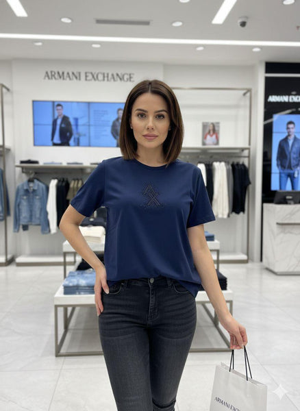 Premium Navy Blue Crew Neck T-Shirt for Women Stylish & Comfortable Casual Wear