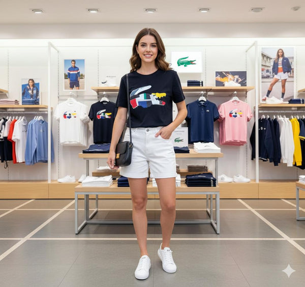 Modern Casual T-Shirt with Artistic Print Tee For Women