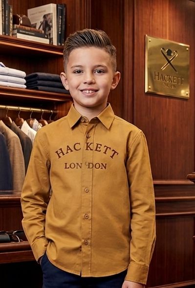 Boys Premium Branded Shirt Stylish Mustard Casual Wear