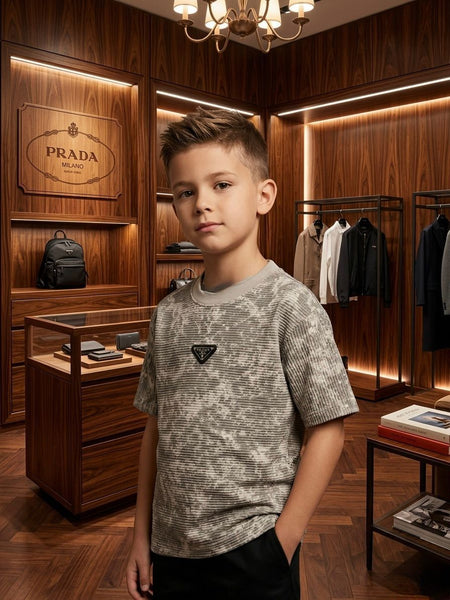 Premium Initial Brand Logo Kids  Printed T-Shirt  Elegant & Stylish Wear