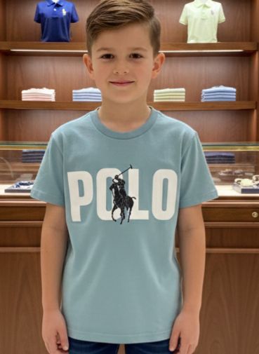 Cool Sky Blue Polo Kids T-Shirt  Soft & Stylish Everyday Wear