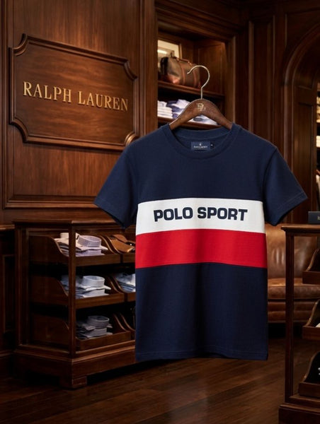 Kids Polo Sport Colorblock  T-Shirt – Navy Blue Casual Wear