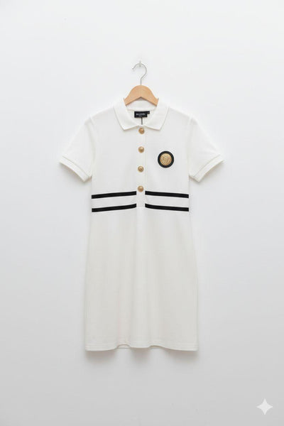 Elegant Designer Polo Dress  Chic & Sophisticated Look