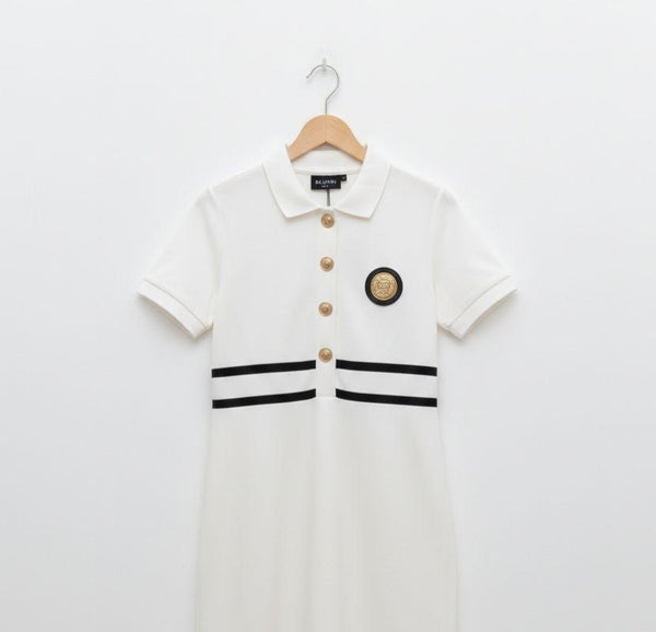 Elegant Designer Polo Dress  Chic & Sophisticated Look