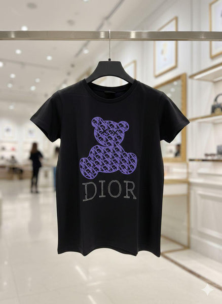 Trendy Designer Graphic T-Shirt with Teddy Print Premium Casual Wear for Women