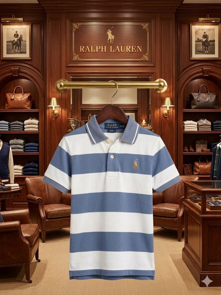 Kids Classic Striped Polo T-Shirt Soft & Stylish Everyday Wear