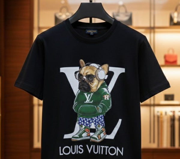 Kids Trendy Black Graphic T-Shirt  Cool Cartoon Style