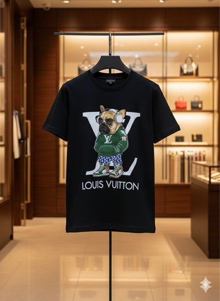 Kids Trendy Black Graphic T-Shirt  Cool Cartoon Style