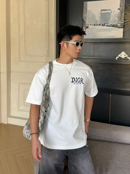 Premium  Brand  Logo White Over sized T-Shirt  Casual Streetwear Essential