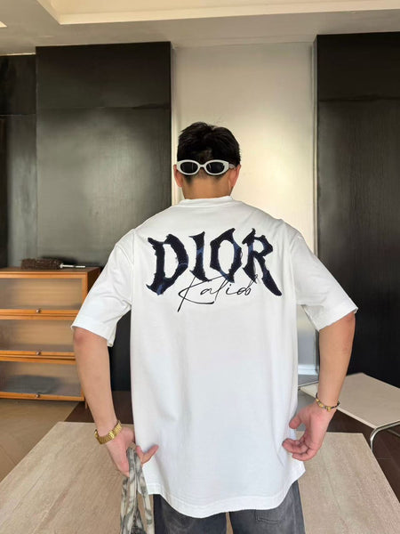 Premium  Brand  Logo White Over sized T-Shirt  Casual Streetwear Essential
