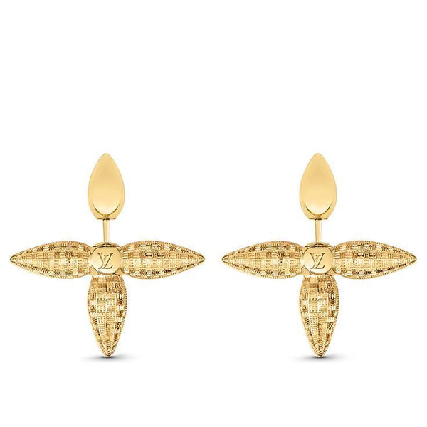 Elegant Gold Plated Floral Designer Drop Earrings for Women
