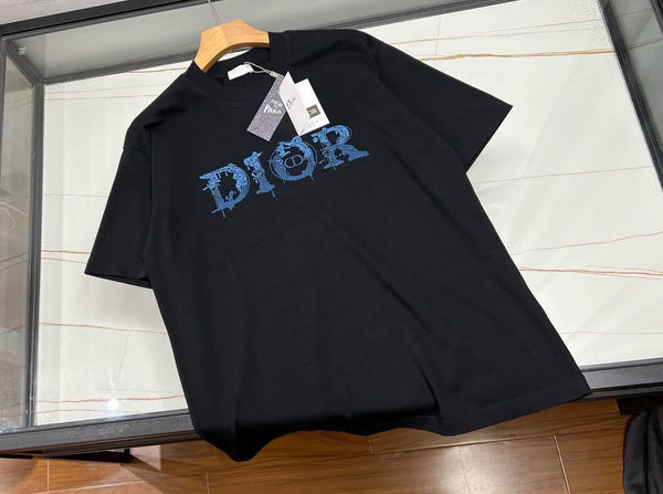 Imported  Black Logo Graphic Premium Drop Shoulder T-Shirt
