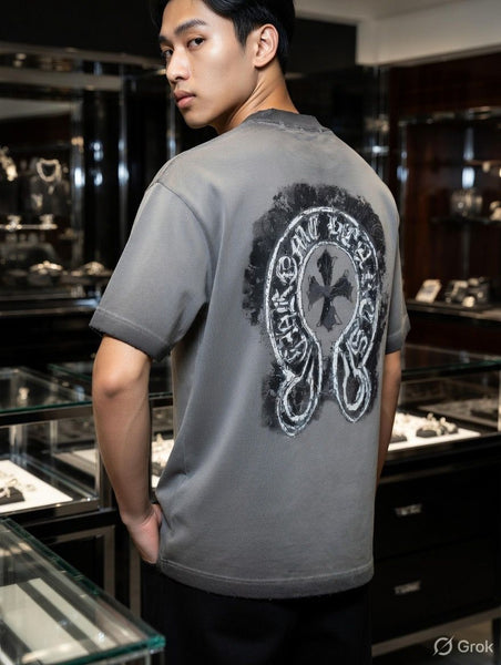 Premium Grey Graphic Oversized T-Shirt