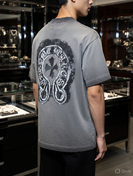 Premium Grey Graphic Oversized T-Shirt