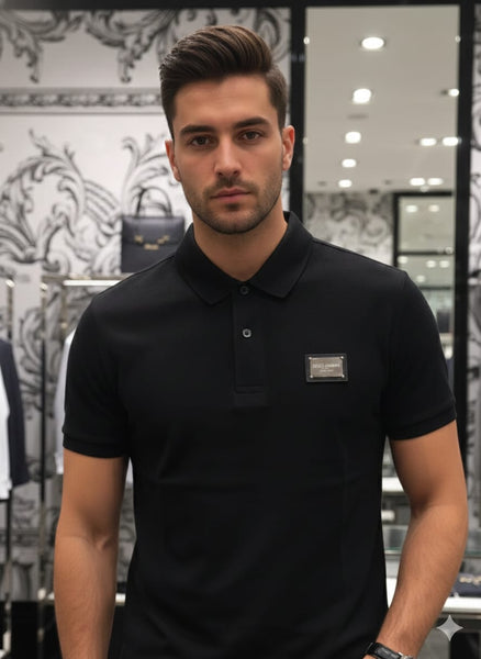 Premium Black Polo T-Shirt – Classic Minimal Design