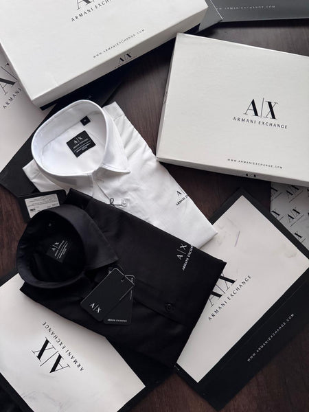 Premium Regular  Fit Shirt  Classic Black & White Designer Formal Wear