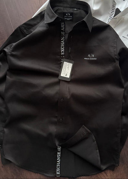 Premium Regular  Fit Shirt  Classic Black & White Designer Formal Wear