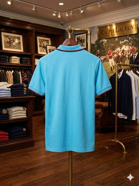 Classic Sky Blue Polo T-Shirt  Premium Regular Fit