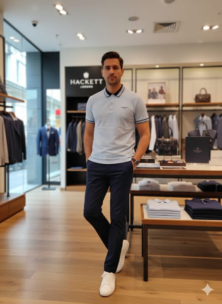 Premium Light Grey Polo T-Shirt  Modern Fit Style
