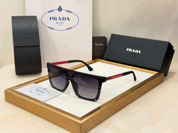Luxury Black Frame Sunglasses with Signature Side Logo