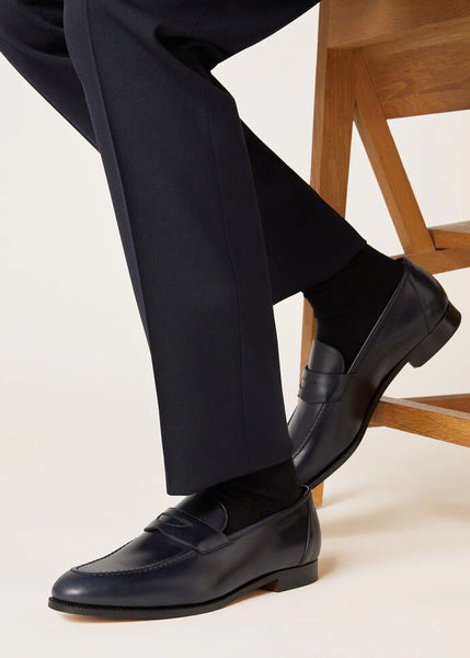 Premium Black Leather Loafers Elegant Slip-On Formal Shoes for Men