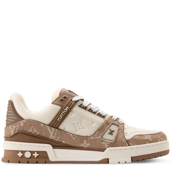 Premium Brown & White Designer Casual Sneakers for Men