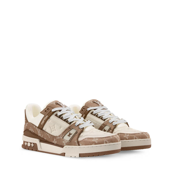 Premium Brown & White Designer Casual Sneakers for Men