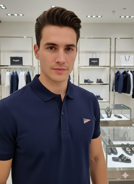 Premium Navy Blue Polo T-Shirt  Classic Regular Fit Casual Wear