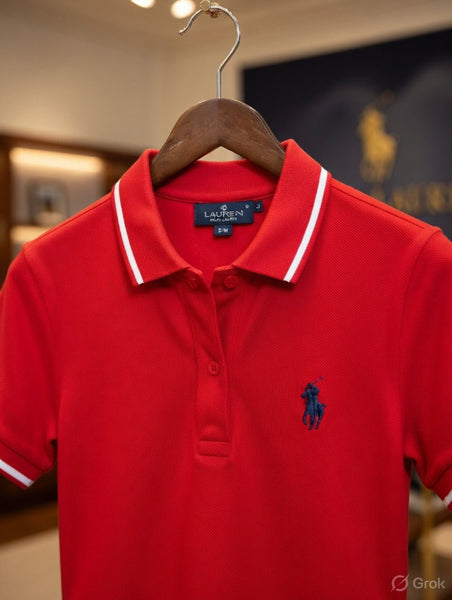Chic Red Polo Dress for Women Classic Fit with Premium Comfort