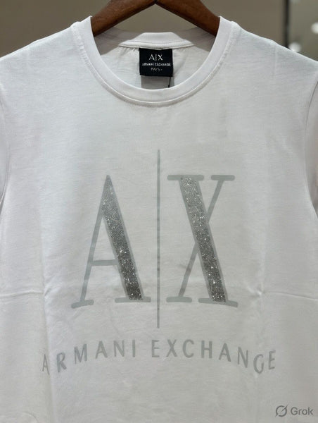 Premium Elegant White A|X Logo T-Shirt For Women