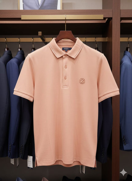 Premium Peach Polo Neck T-Shirt for Men