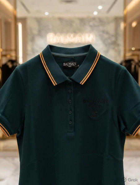 Elegant  Dark Green Polo Dress Chic & Comfortable Style