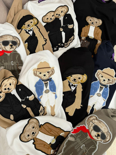 Cute Patched  Teddy Bear T-shirt  for Women Trendy & Cozy Collection