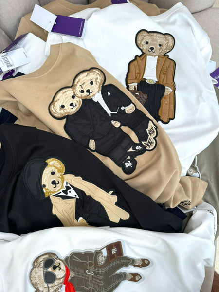 Cute Patched  Teddy Bear T-shirt  for Women Trendy & Cozy Collection