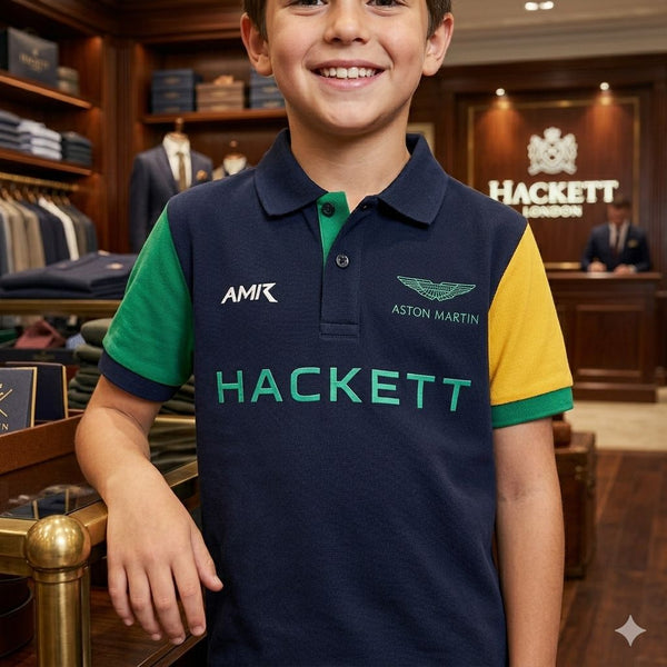 Kids Premium Color-Block Polo T-Shirt