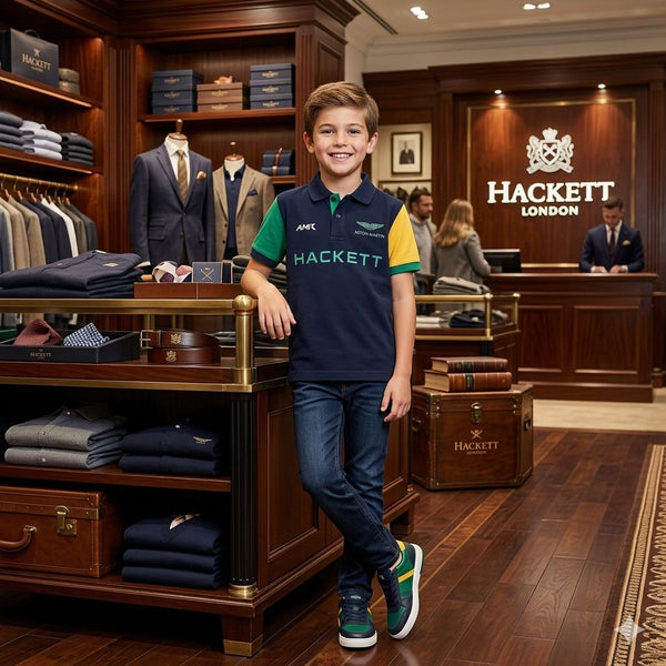 Kids Premium Color-Block Polo T-Shirt