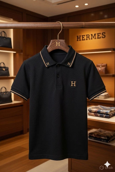 Kids Classic Black Polo T-Shirt