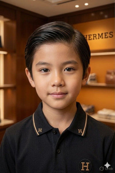 Kids Classic Black Polo T-Shirt