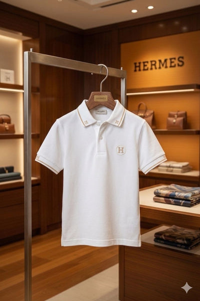 Kids Elegant White Polo T-Shirt