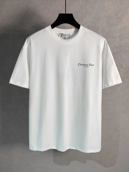 Premium White Floral Print  Branded Drop shoulder T-Shirt for Men