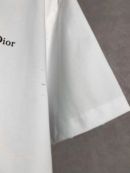 Premium White Floral Print  Branded Drop shoulder T-Shirt for Men