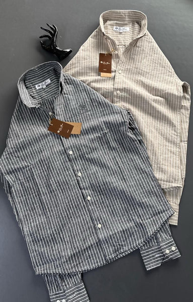 Premium Vertical Striped Regular Fit Shirts  Stylish Casual & Formal Wear