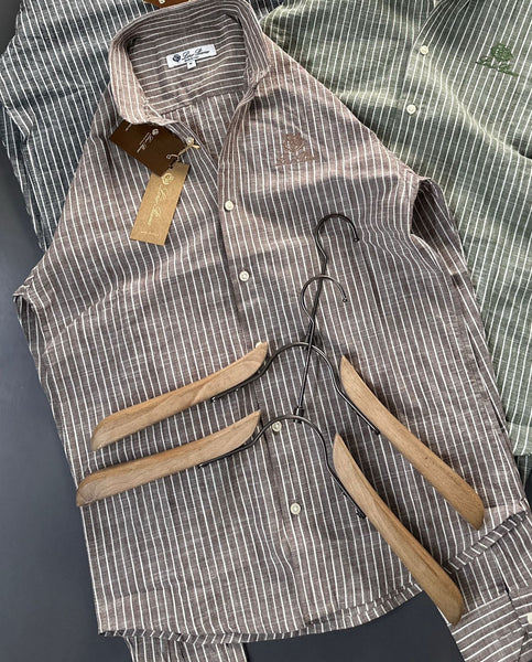 Premium Vertical Striped Regular Fit Shirts  Stylish Casual & Formal Wear