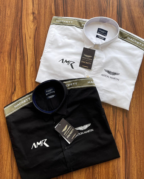 Premium Regular Fit Shirt with Brand  Signature Sleeve Stripes