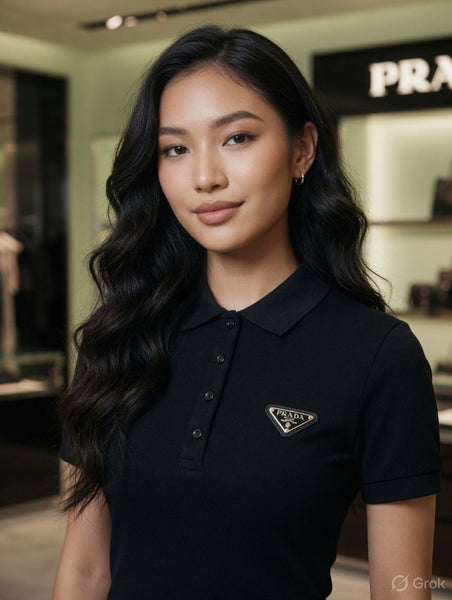 Elegant Branded  Black Polo Dress for Women