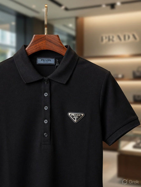 Elegant Branded  Black Polo Dress for Women