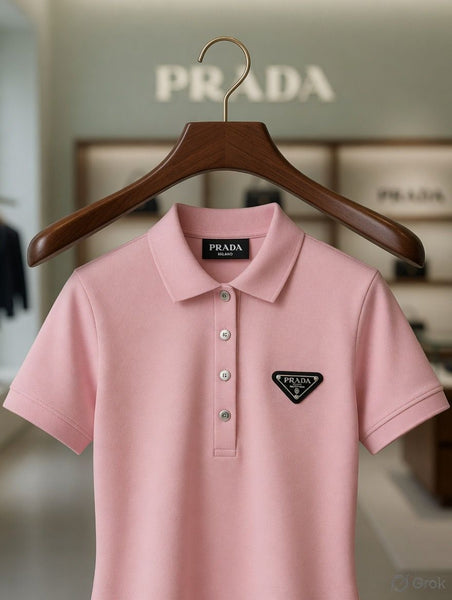 Elegant Premium Pink  Polo Dress  Classic & Chic Style