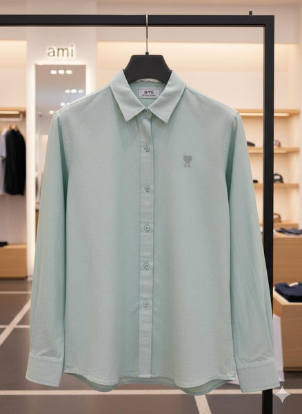 Premium Imported Embroidered Logo Button-Down Shirt for Women