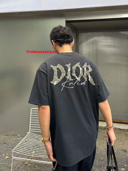 Premium  Embroidered Logo Black Over sized T-Shirt